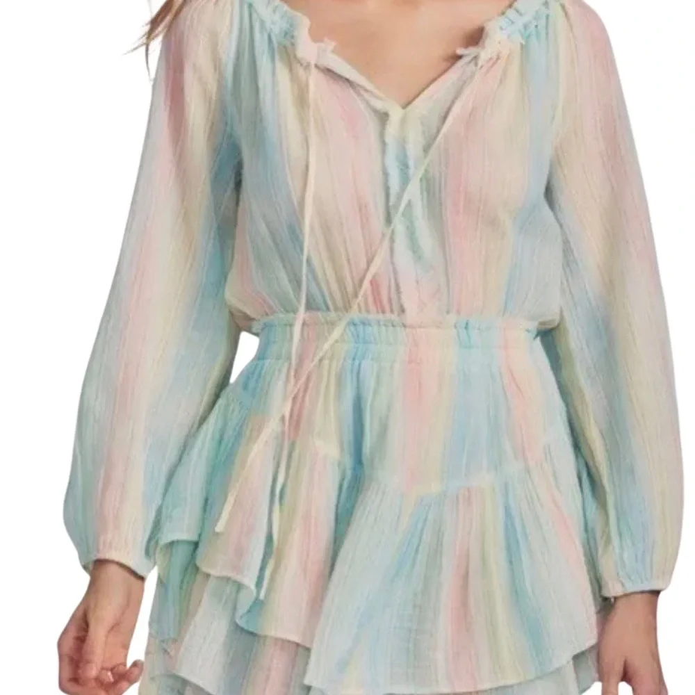 LSF multi colored Banou Striped layer dress size Small - Picture 7 of 9